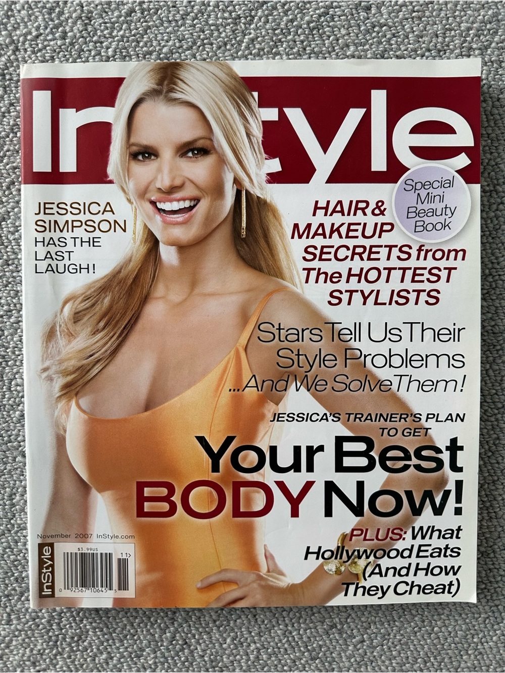 Vintage Nov 2007 INSTYLE magazine - Jessica Simpson, Selma Blair Hairstyles